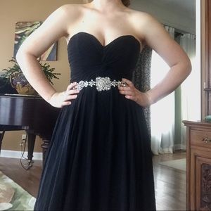 Black strapless formal/prom dress size 8